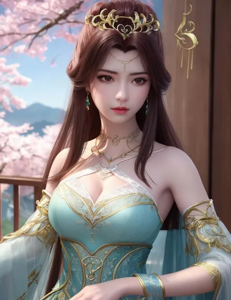 ultra realistic 8k cg, flawless, clean, masterpiece, professional artwork, famous artwork, cinematic lighting, cinematic bloom, perfect face, beautiful face, fantasy, dreamlike, unreal, science fiction, lace, lace trim, lace-trimmed legwear, luxury, jewelry, diamond, gold, pearl, gem, sapphire, ruby, emerald, intricate detail, delicate pattern, charming, alluring, seductive, erotic, enchanting, hair ornament, necklace, earrings, bracelet, armlet,halo,autumn,
(,1girl, pov,best quality, ) , (,1girl, solo, large breasts, looking at viewer, cherry blossoms, ) <lora:DA_SuLingYun:0.6>