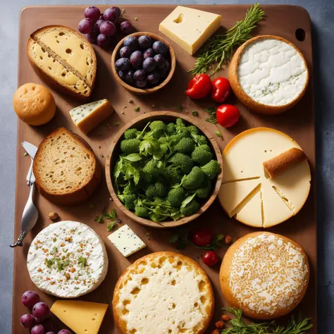 best quality,masterpiece,highly detailed,ultra-detailed,
no humans, food French, Cheese, NA (Cheese is often served on its own or with bread and wine), Cheese board, Various cheeses
,<lora:neg4all_bdsqlsz_V3.5:-1>
<lora:foodphoto_last:2.5>
<lora:Vectorart_last:1.5>