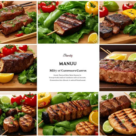 best quality,masterpiece,highly detailed,ultra-detailed,
menu of restaurant, no humans, food Brazilian, Churrasco, Grilled, Skewer, Various meats, Marinade
,<lora:neg4all_bdsqlsz_V3.5:-1>
<lora:foodphoto_last:2.5>
<lora:Vectorart_last:1.5>