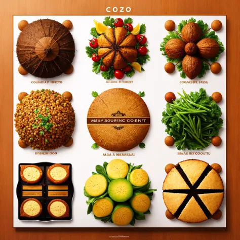 best quality,masterpiece,highly detailed,ultra-detailed, 
menu of restaurant, no humans,  food Brazilian, Cocada, Boiled or Baked, Plate, Coconut, Sugar 
,<lora:neg4all_bdsqlsz_V3.5:-1>  
 <lora:foodphoto_last:2.5> 
<lora:Vectorart_last:1.5>