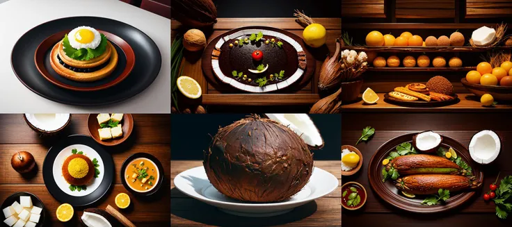 (otherworldly, otherworldly atmosphere, otherworldly appearance), highly insanely detailed, masterpiece, top quality, best quality, highres, 4k, 8k, RAW photo, menu of restaurant, no humans, food Brazilian, Cocada, Boiled or Baked, Plate, Coconut, Sugar,
<lora:foodphoto_last:2.5>,
<lora:Vectorart_last:1.5>