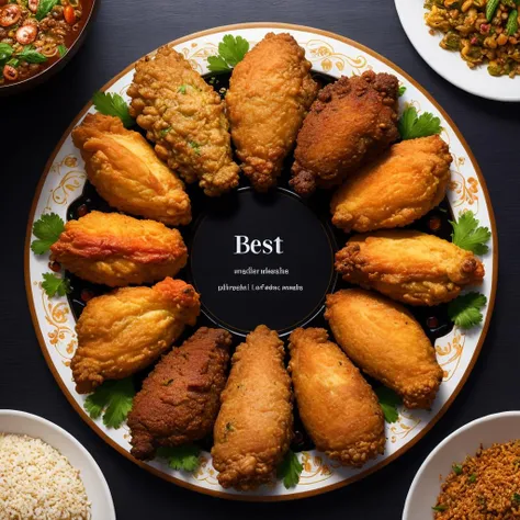 best quality,masterpiece,highly detailed,ultra-detailed,
no humans, food Filipino, Fried Chicken, Fried, Plate, Chicken, Flour, Spices
,<lora:neg4all_bdsqlsz_V3.5:-1>
<lora:foodphoto_last:2.5>
<lora:Vectorart_last:1.5>