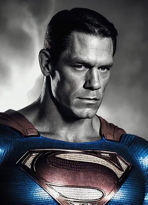 superman costume, a photo of sks person, ((detailed face)), ((canon m50)), ((award winning)), (High Detail), Sharp, 8k, Cinematic lighting, soft lighting, greg rutkowski, trending on artstation, intricate, gothic clothing, victoria secret,, <lora:locon_johncena_v1_from_v1_64_32:1.25>