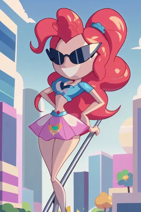 phonescreenrecording, inflatable, mlppinkiepie, shirt, skirt, sunnification, StrprT, stripper pole, pole, pole dancing