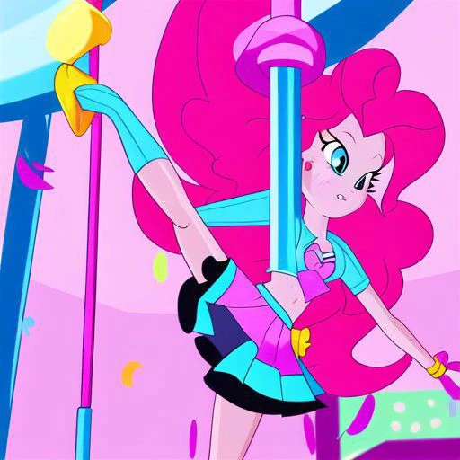 mlppinkiepie, shirt, skirt, StrprT, stripper pole, pole, pole dancing