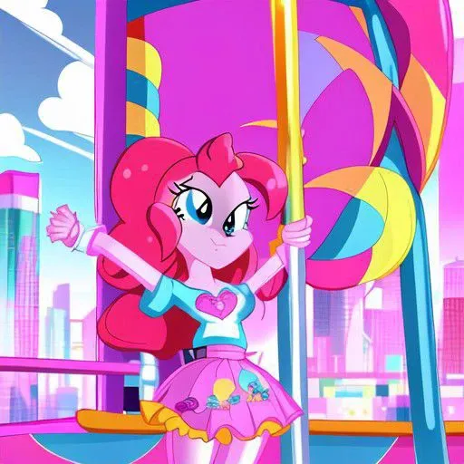 inflatable, StrprT, stripper pole, pole, pole dancing, mlppinkiepie, shirt, skirt