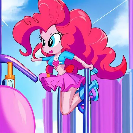 inflatable, StrprT, stripper pole, pole, pole dancing, mlppinkiepie, shirt, skirt