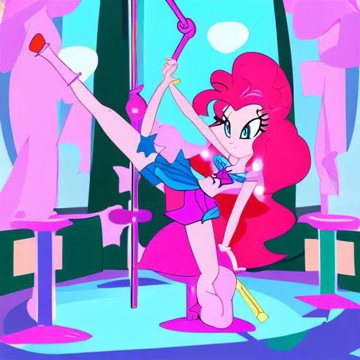 mlppinkiepie, shirt, skirt, StrprT, stripper pole, pole, pole dancing