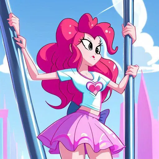 inflatable, StrprT, stripper pole, pole, pole dancing, mlppinkiepie, shirt, skirt