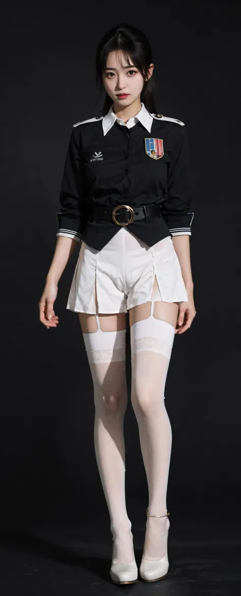 1girl,solo,black background,full body,high heels,
stile uniform,
tutubdb, (white thighhighs),
<lora:tutubdb_0005:0.7>