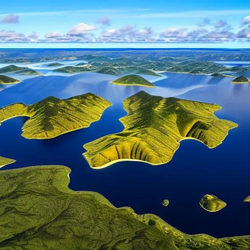 ((masterpiece)), ((best quality)), 8k, high detailed, ultra-detailed planet, cliff side reflecting off of clear water,