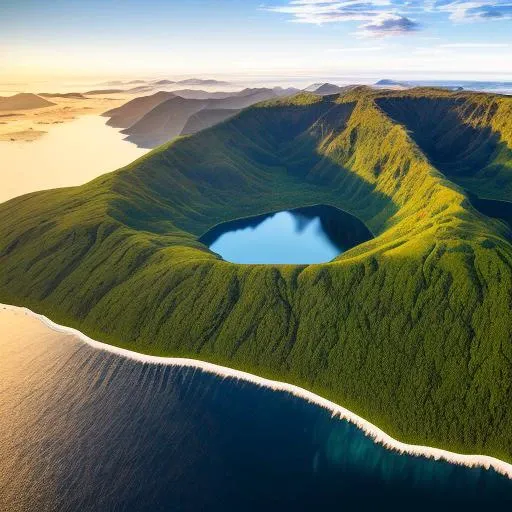 ((masterpiece)), ((best quality)), 8k, high detailed, ultra-detailed planet, cliff side reflecting off of clear water,