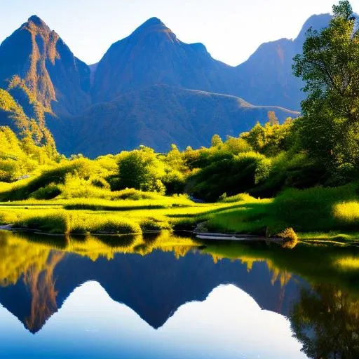 ((masterpiece)), ((best quality)), 8k, high detailed, ultra-detailed planet, cliff side reflecting off of clear water,