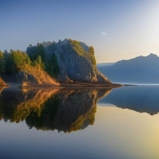 ((masterpiece)), ((best quality)), 8k, high detailed, ultra-detailed planet, cliff side reflecting off of clear water,
