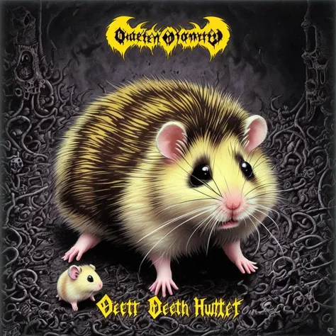 <lora:DEATH_METAL:1.3> deathmetal cute fuzzy hamster