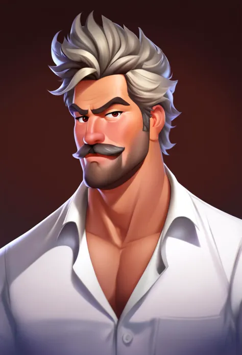 patreon commission of beautiful oiled, Guy Fieri, trending on artstation, handsome male American celebrity, gorgeous, movie still, on the verge of blissful pleasure, perfect face, white dress shirt, 2d visual novel character sprite, in the style of artgerm, wlop, Greg Rutkowski, Sakimichan, beautiful hair, high quality, delicate skin, highly detailed