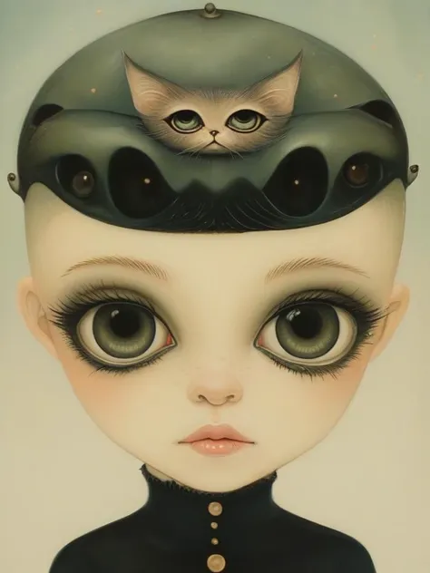 masterpiece,best quality,popsurrealism art,masterpiece,by Mark Ryden,digital painting,<lora:tbh96-sdxl:1>,
