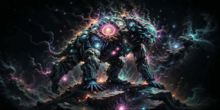 voidparadigm cryptid, neon theme, voidpsychic, astral background <lora:Atomic_Undead:0.7> <lora:add_detail:0.5> <lora:realistic:0.5>