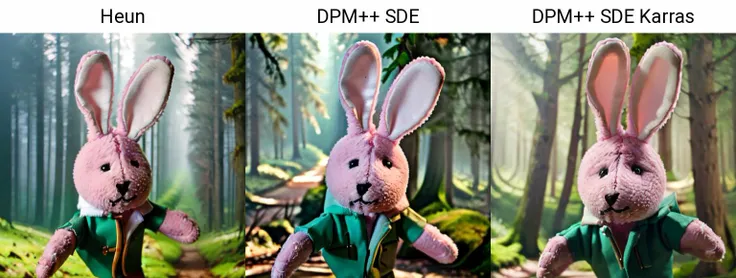 pink hare puppet, forest
