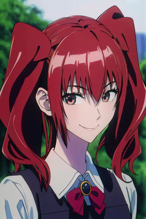 <lora:erikakuramototest:1>erika kuramoto,twintails, red hair,
(best quality, masterpiece, RAW photo,ultra-detailed:1.2), <lyco:GoodHands-beta2:1.0>,1girl,solo,looking at viewer,smile