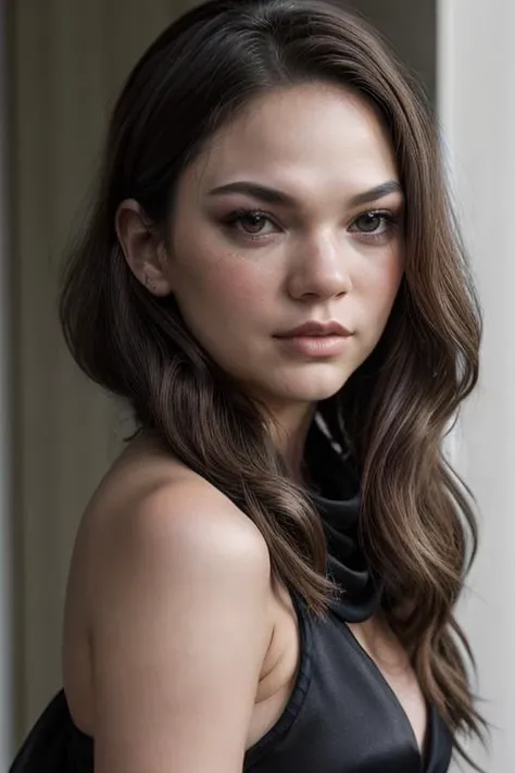 amazing portrait photo of athefar, petite, no makeup, (silk scarves:1.3), (wide eyes) ProfessionalDetail, SkinDetail <lora:CoolWear:0.6> <lora:hinaFujiPro400HC:1> <lora:add_detail:0.75> close portrait