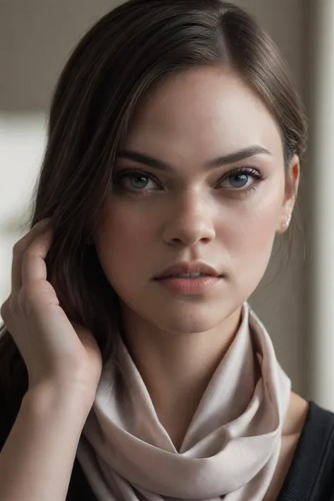 amazing portrait photo of athefar, petite, no makeup, (silk scarves:1.3), (wide open eyes) ProfessionalDetail, SkinDetail <lora:CoolWear:0.6> <lora:hinaFujiPro400HC:1> <lora:add_detail:0.75> close portrait