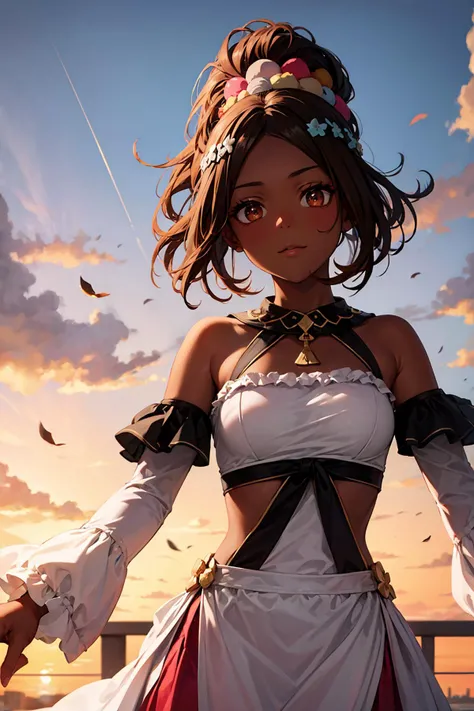 1girl, solo, dawn, [sunset|disneyland]
BREAK
EPefTimera, <lora:EPefTimera-08:0.7>
BREAK
dark hair, dark skinned female
BREAK
[camisole, strap slip | Teddy Bear Coat |oversized upper body clothing,  nano-mesh textile, icosahedron,  three-quarter sleeves, asymmetrical hemline, high waist, slit details,,ribbons,,high slit, zipper closure,,asymmetric hem,,keyhole back,,front pockets]
BREAK
[high-waist skirt| boyshorts]
BREAK
perfect lighting and textures,
perfect surface refraction and dispersion,
ultrarealistic materials and hair,
vibrant pastel colors,
masterpiece, 8k, HDR, best quality, absurdres
