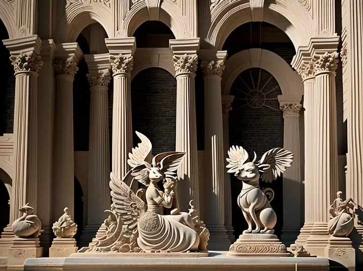 (masterpiece:1.3), (best quality:1.2), chiaroscuro, Unreal Engine, CGI render, Hyperdetailed, vivid colors, modern era photograph, ultra high quality model, 8k Ultra HD, perfect composition, beautiful detailed intricate insanely detailed octane render, soft natural volumetric cinematic perfect light, perfect depth of field shot, ray tracing, photometry, beautiful, metallic deep colors, subsurface scattering, ultra realistic, (photorealism:1.1), 8 k artistic photography, hyperdetailed, absurdly detailed, scenery, city, buildings, idealized American city, busy city center, parks and greenery areas, parks, plazas, modern era photograph, skyscrapers, sumerian, monumental architecture, cuneiform, nisroch,
(uploaded and trending on imgur, pixiv, furaffinity, pinterest, e621, inkbunny, tumblr, deviantart, artstation, ),
(in the style of and art by midjourney, greg rutkowski, raphael, Frank Lloyd Wright, James Gurney, Thomas Kinkade, ),
<lora:SumerianArchitecture:0.85> <lora:angeltechV2_lora_clip2-000020:0.8> 4ng3lt3ch
