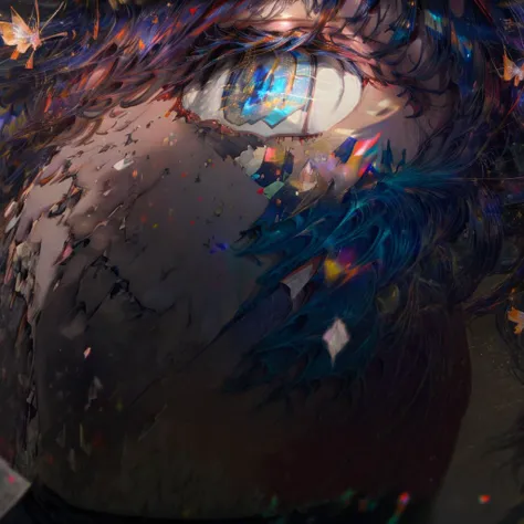 A entire galaxy
(((1man)))
(Ijlin,ultra detailed eyes),((eyes, devil eyes, all eyes, full eyes, alot of eyes, many eyes, tree of eyes, space of eyes)):1.7
(((chaois:1.1))) <lora:ç¼çå:1.5>
(skull, bones, death)
<lora:cateyes_lora01:0.2> <lora:Loraeyes_V1:1.3>
(Fragmented Supernova, Fractured Shards of Crumbling Beauty, Voxel Fractals, Hyper Detailed, Fragments, Eldritch, depth of field, cinematic lighting, chiaroscuro, ray tracing, UHD, ccurate, high details, super detail, award winning, best quality,masterpiece, best quality, high quality, extremely detailed CG unity 8k wallpaper, scenery, outdoors, sky, cloud, day, no humans, mountain, landscape, water, tree, blue sky, waterfall, cliff, nature, lake, river, cloudy sky,award winning photography, Bokeh, Depth of Field, HDR, bloom, Chromatic Aberration ,Photorealistic,extremely detailed, trending on artstation, trending on CGsociety, Intricate, High Detail, dramatic), field of view, field of depth, focus, blur, blurry, lens, ultra quality, full detailed, 40k, best quality, ultra quality faces, real faces, 8k portrait of beautiful and hot young girl with (((white & turquoise hair))), blue eyes., intricate, elegant, highly detailed, majestic, digital photography, art by artgerm and ruan jia and greg rutkowski surreal painting turquoise & Cerise butterfly filigree, black mask, (masterpiece, red background,
aura turquoise, high quality image, masterpiece, detailed background, Bloody.
dark red butterflies,
less clothing, high quality image, masterpiece,
detailed background, Bloody
dark red butterflies,
short hair, modern ,with glowing purple and turquoise bitterly.
((solo masked girl)), (she has only single butterfly wing), art by artgerm and ruan jia and greg rutkowski surreal painting turquoise & Cerise butterfly filigree, black mask, (masterpiece, red background, black uniform suit ,finely
ultra detailed turquoise,
detailed background, Bloody.
butterfly mask, <lora:add_detail:1.5>, ((((black hoody & black tight short pant )))), ((( layered haircut: 0.5))), (((( ultra detailed eyes:1.5 )))) , ((( black neck punk))),
