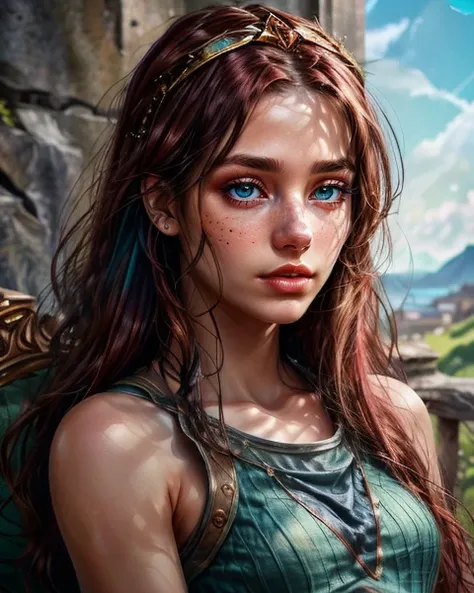 <lora:Kaeli:1> kaeli, red hair, green eyes, long green dress, tiara, kkw-ph1 kkw-skin-det kkw-m4k3-up, (Role-playing game (RPG) style fantasy :1.3), Fantasy, epic, heroic, character-focused, RPG style fantasy, (large format photography:1.3), (masterpiece, best quality, absurdres, detailed, ultra-detailed:1.3), <lora:add_detail:0.75>, <lora:sharpen-soften:-0.2>, <lora:stylesqueeze_v2:0.25>, <lora:realistic:0.25>, illustration, best quality, beautiful and aesthetic, , fine details, high resolution, , UHD, low-saturation, sharp focus, cinematic shadows,