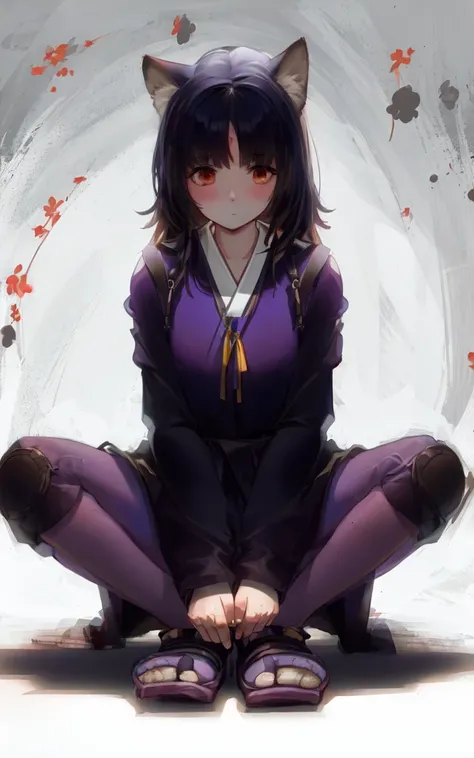 1girl, solo,saga,dog ears,full body,