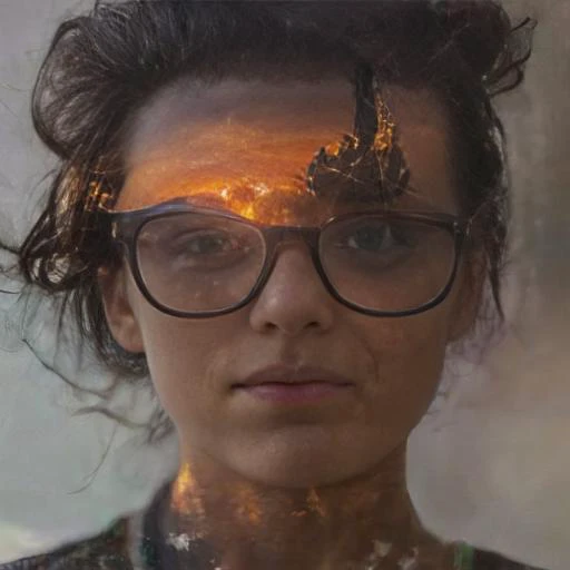 <lora:Double Exposure XL:1>, double exposure, 
1girl, double exposure, glasses, male focus, sunset