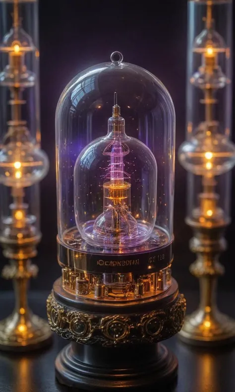 <lora:tranzp:0.4> tranzp style, BREAK
a complicated glass of brandy, quantum bubbles, impossible ice tesseracts, exquisite detail, microscopic refinement, sitting on an elegant hand carved obsidian and gold pedestal base, purple plasma, warm orange glow completely fills the room, high tech, study room, BREAK
<lora:tbh244-sdxl:0.1> tbh244 <lora:Vacuum Tubes v1.0:0.1> Vacuum Tubes <lora:add-detail-xl:0.6> laser prism spectrum gradient, <lora:more_details:0.6> bokeh, depth of field, tilt-shift photography, BREAK