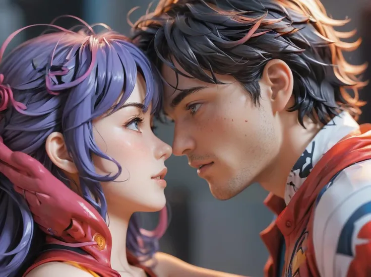 anime artwork comic Book pages Sculpture of passionate lovers,intricate,dynamic motion,cinematic,style raw . graphic illustration, comic art, graphic novel art, vibrant, highly detailed . anime style, key visual, vibrant, studio anime, highly detailed