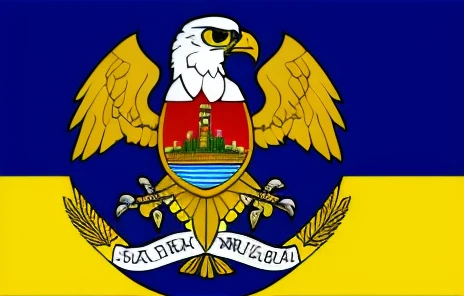 fictional country_flag,colors,hd quality,full complete,symbols,detailed,with falcon symbols