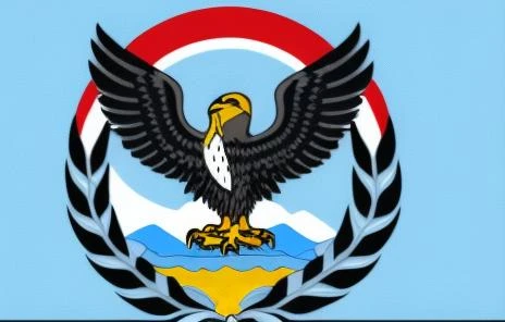 fictional country_flag,colors,hd quality,full complete,symbols,detailed,with falcon symbols