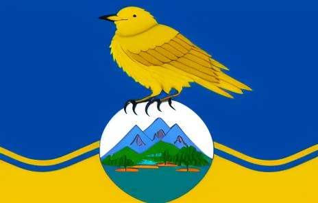 fictional country_flag,colors,hd quality,full complete,symbols,detailed,with birds symbols