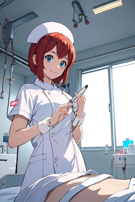 <lora:ps2_amy_v1_2:1>, ps2_amy, solo, light smile,, (RAW photo, best quality), wide angle photo, masterpiece, 1girl,  natural lighting
hospital, operating room, surgical gloves, 
(((White))) nurse uniform smooth, nurse, nurse hat, stethoscope  <lora:NurseUniform0_1:0.8>