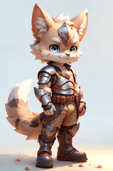 1boy,boy,solo,furry,kemono,pupils,bright_pupils,a tail,armored_boots,shoulder_armor,