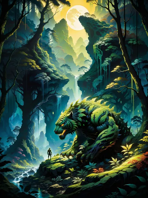 (Masterpiece, best quality), Abomination of Mother Nature
Mother Nature knows how to be cruel and this being is destined to restore order, it could end creation, how it could help others, it all depends on the environment in which it will grow.
Physical Description
This being was born from the use of magic to fuse different life forms.