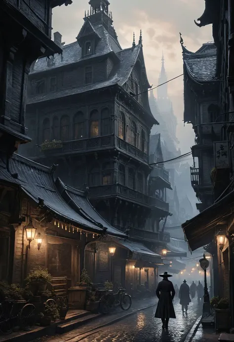 (Ink illustration on parchment). A futuristic The city of yharnam, bloodborne, oil painting, done with japanese brush technique, realistic, extreme detail, scary, terrifying, dark and warm environment, 8k, masterfully stylized, by Jeff Easley and Terry Redlin <lora:more_art:0.30> <lora:RMSDXL_Enhance:0.45> <lora:RMSDXL_Creative:0.45> <lora:RMSDXL_Photo:0.45> <lora:RMSDXL_Darkness_Cinema:0.45> <lora:clothing_slider:0.00> <lora:great_lighting:1.00> <lora:aesthetic:1.00> <lora:looking_at_viewer:1.00> <lora:photorealistic_portrait_v2:0.25> <lora:attractive_v2:0.10> <lora:extremely_detailed_v2:0.25> <lora:add_detail:0.75> <lora:perfect_eyes:0.25> <lora:perfect_hands:0.50>