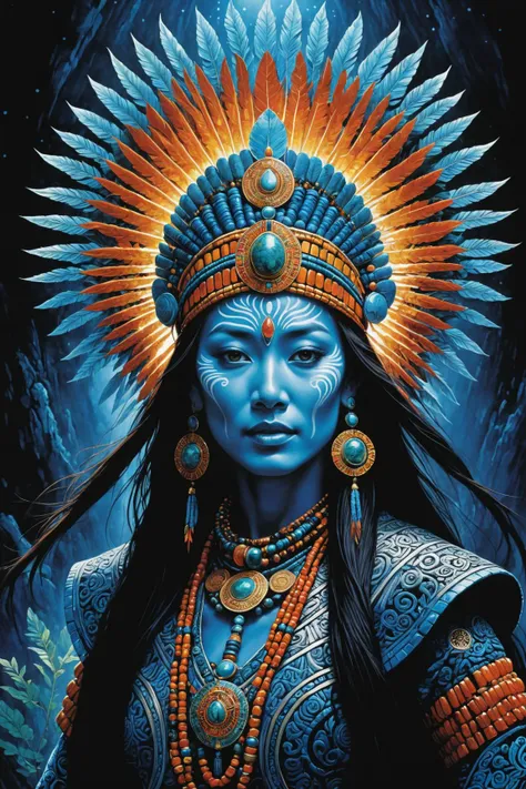 shaman  by Noriyoshi Ohrai and Tran Nguyenin the style of Bess Hamiti