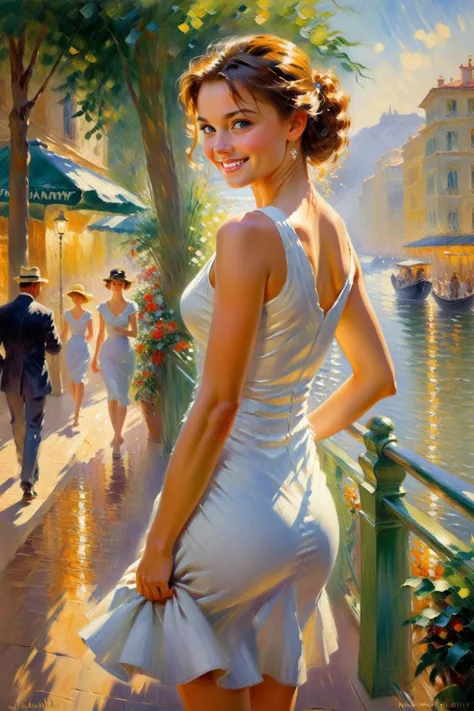 by Mark Keathley and Michael Garmash,  <lora:EnvyImpressionismXL01:0.75> ,   awesomize <lora:EnvyAwesomizeXL01:1.00>   <lora:more_art:0.35> <lora:RMSDXL_Enhance:0.50> <lora:RMSDXL_Creative:0.50> <lora:RMSDXL_Photo:0.50> <lora:RMSDXL_Darkness_Cinema:0.50> <lora:clothing_slider:1.50> <lora:great_lighting:1.50> <lora:aesthetic:1.50> <lora:looking_at_viewer:1.50> <lora:photorealistic_portrait_v2:0.25> <lora:attractive_v2:0.15> <lora:extremely_detailed_v2:0.25> <lora:add_detail:0.25> <lora:perfect_eyes:0.25> <lora:perfect_hands:0.50> <lora:midjourney:-0.15>