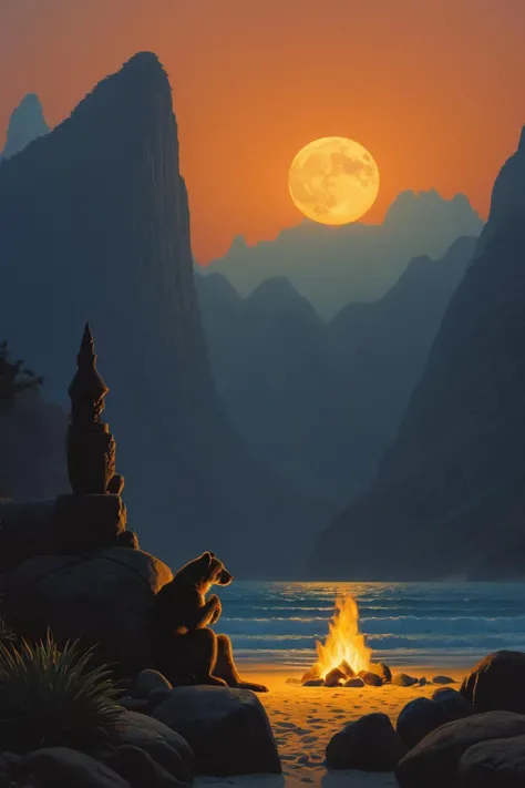 by [[Gai Qi|Paul Barson|Peter Holme III|Tim Hildebrandt|Aaron Douglas]:Paul Barson and Tim Hildebrandt:0.35] [, landscape::1]