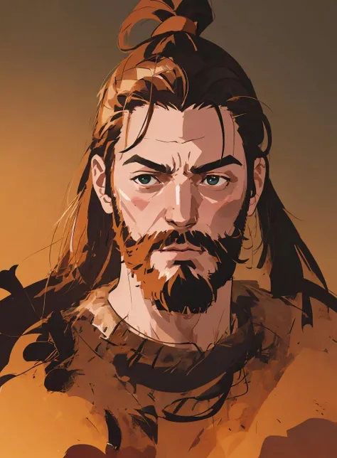 nicholas cage look a like, guard, rpg character, medieval fantasy, close up portrait