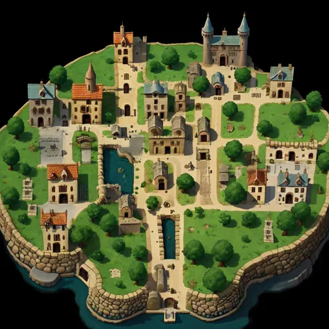<lora:2D游æåºæ¯_å¤å¶:1> medieval town, castle