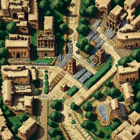 <lora:2Dæ¸¸æåºæ¯_å¤å¶:1> ancient Rome,  temples, stone columns, streets paved with stone,