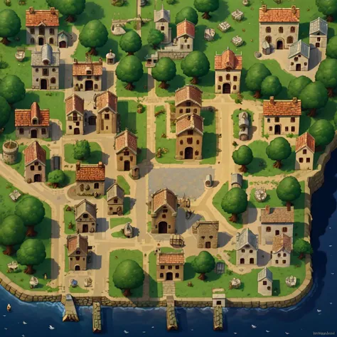 <lora:2D游æåºæ¯_å¤å¶:1> medieval town, castle