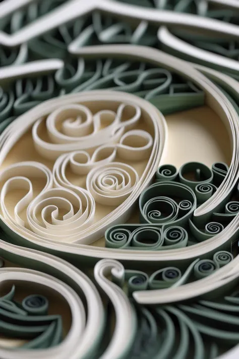 <lora:KIRIGAMI:1>KIRIGAMI - Papier Quilling creative art minimalistic Bletchley Park with geometric landscape during the Turing era Hasselblad lens 50 mm f/1.2