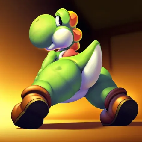 masterpiece, best quality, detailed, soft dim lighting,
<lora:yoshi:1.0> yoshi, boots, rear view,